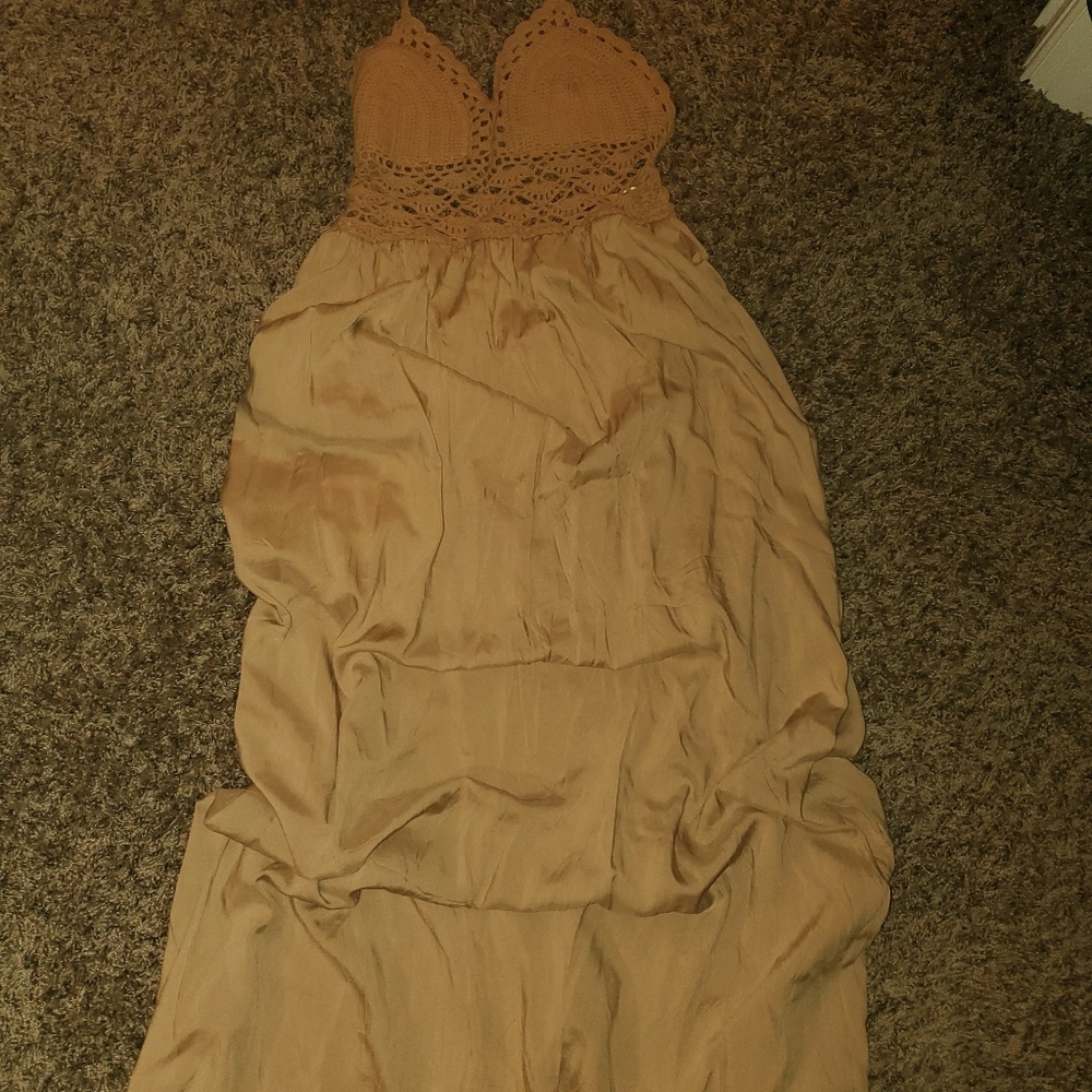 Lilbetter dress crochet brown